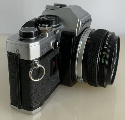 SERVICED Olympus OM10 35mm Film SLR Manual Camera + Olympus 50mm f/1:1.8 MC #1292