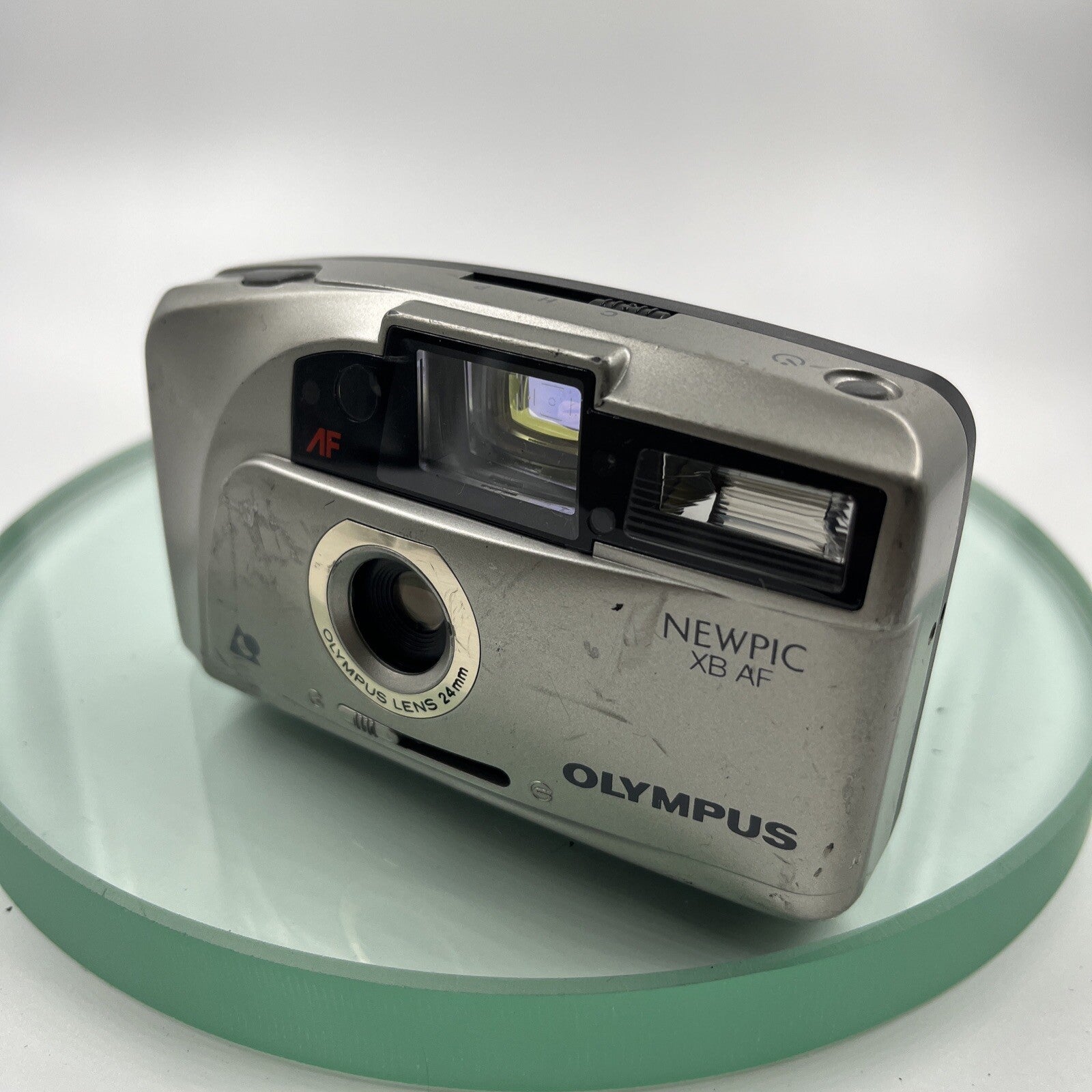 Vintage Olympus NEWPIC XB AF Film Camera with strap & case-Silver # TESTED # 9622