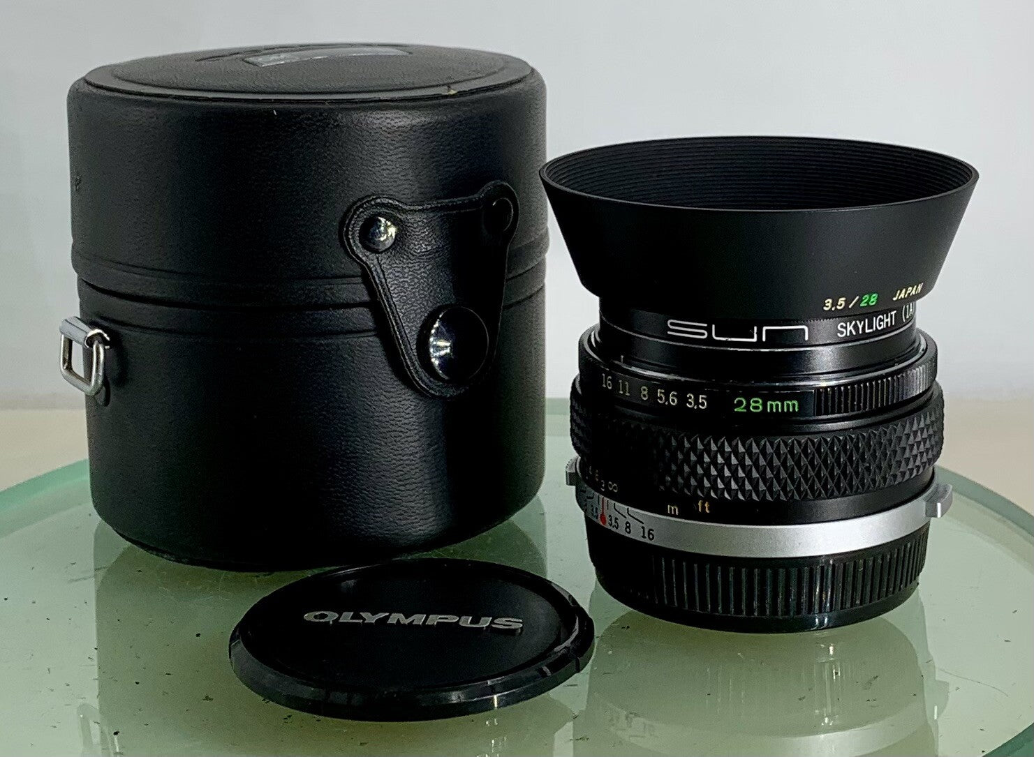 Olympus OM 28mm 1:3.5 G.Zuiko Auto W lens, fits OM Camera mount SERVICED #240