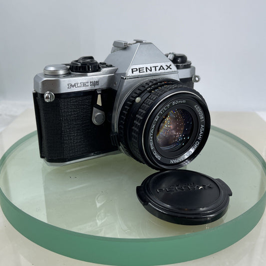 Pentax ME Super 35mm SLR Film camera + Pentax-M  50mm f1.7 LENS  - TESTED  5970