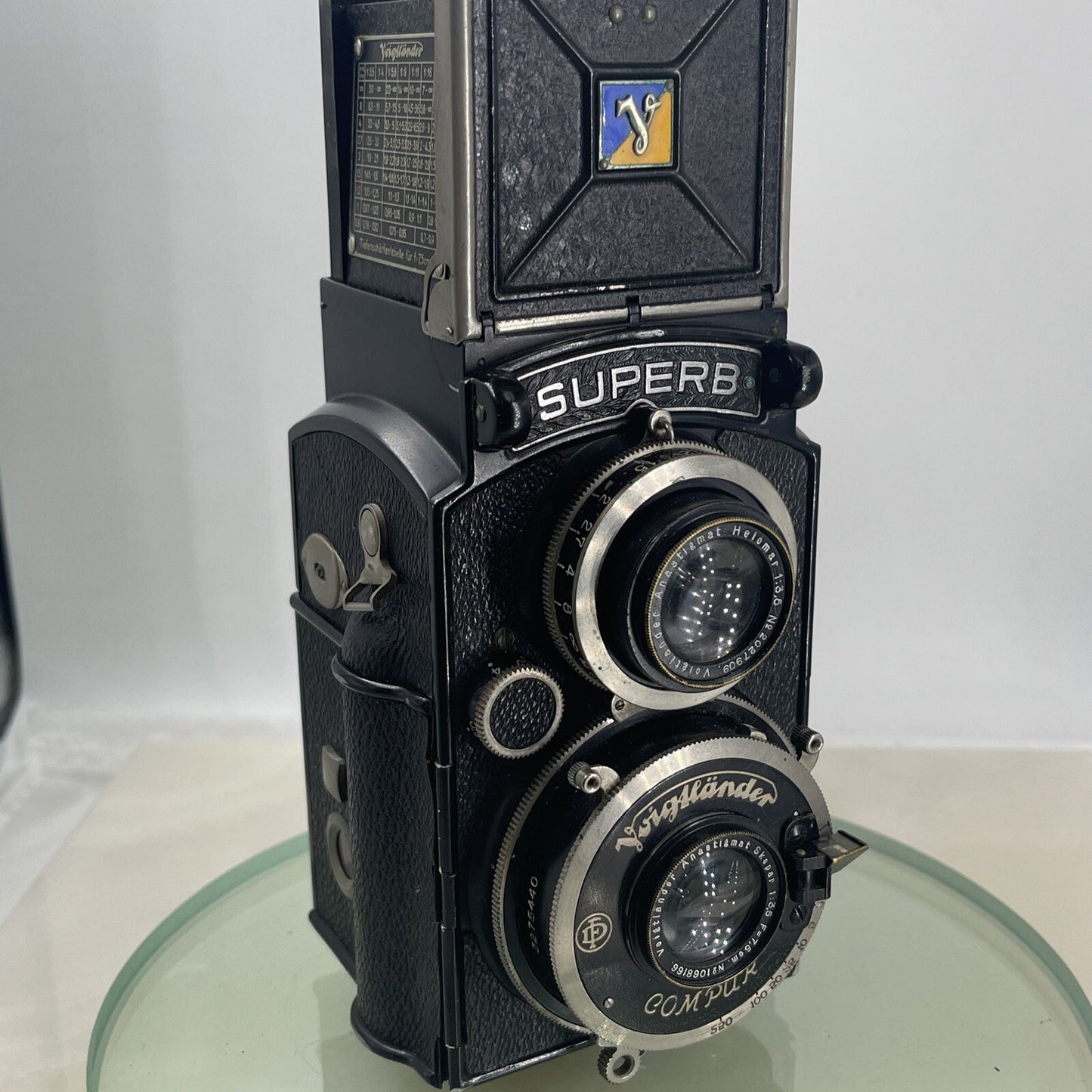 Collectible camera Voigtlander SUPER B 6 x 6.Skopar 3.5/75mm Lens 1934WORKS #4791