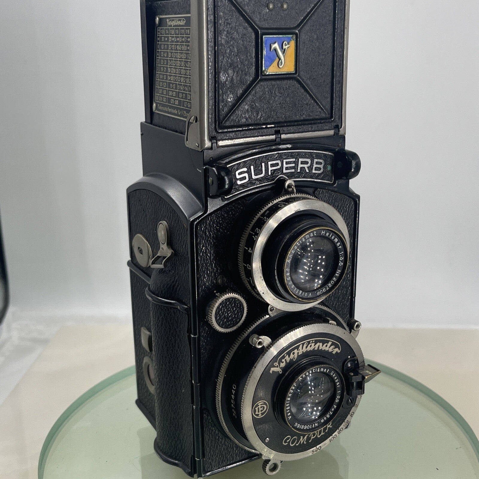 Collectible camera Voigtlander SUPER B 6 x 6.Skopar 3.5/75mm Lens 1934WORKS #4791
