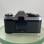 Olympus Om20 35mm slr film camera With Vivitar 28mm 1:2.8  Lens SERVICED  #6204