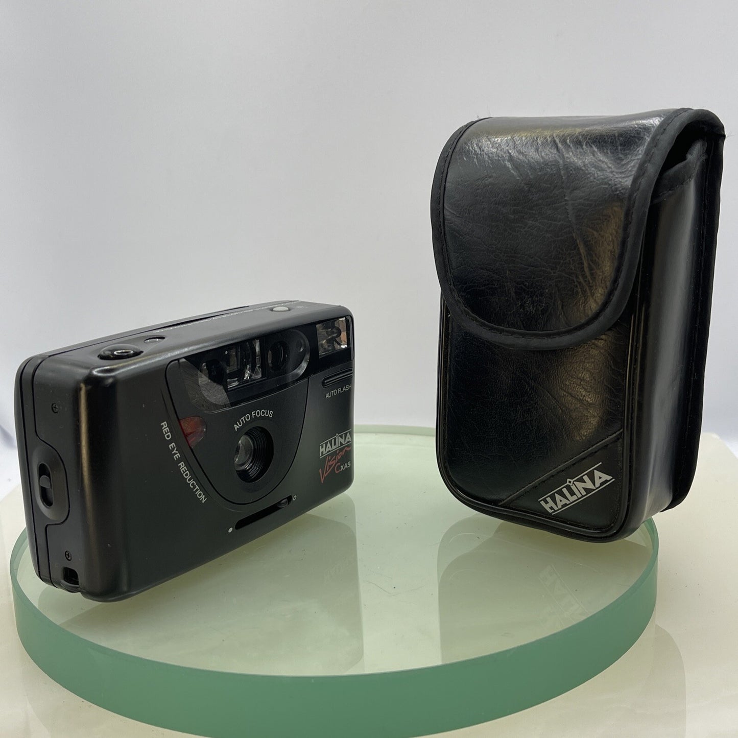 Vintage Halina  Vision C XAS Auto Flash & Focus Compact Camera & Case #2830