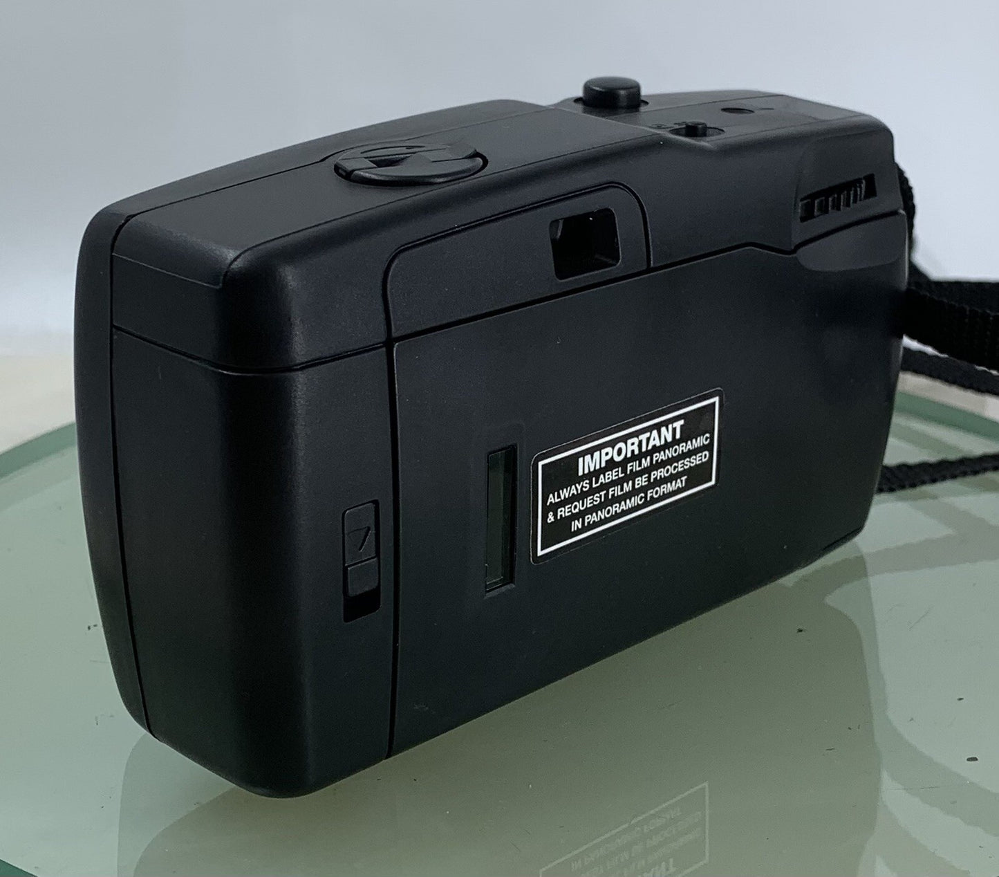 Panorama Wide Pic 35mm Film Point and Shoot Camera BLACK + COVER - TESTED - 8825