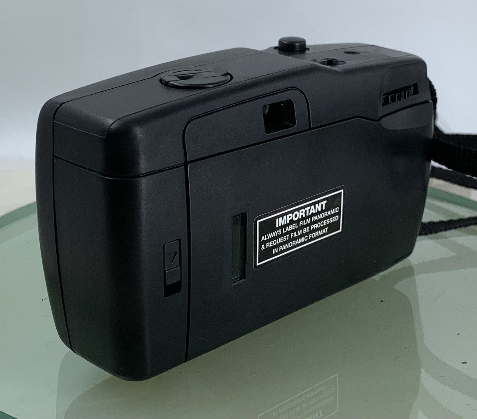 Panorama Wide Pic 35mm Film Point and Shoot Camera BLACK + COVER - TESTED - 8825