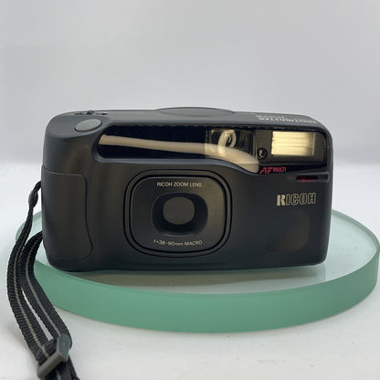 Vintage Ricoh Shotmaster Tru-Zoom Date 35mm camera Canon  38-90mm lens EXC++#1281