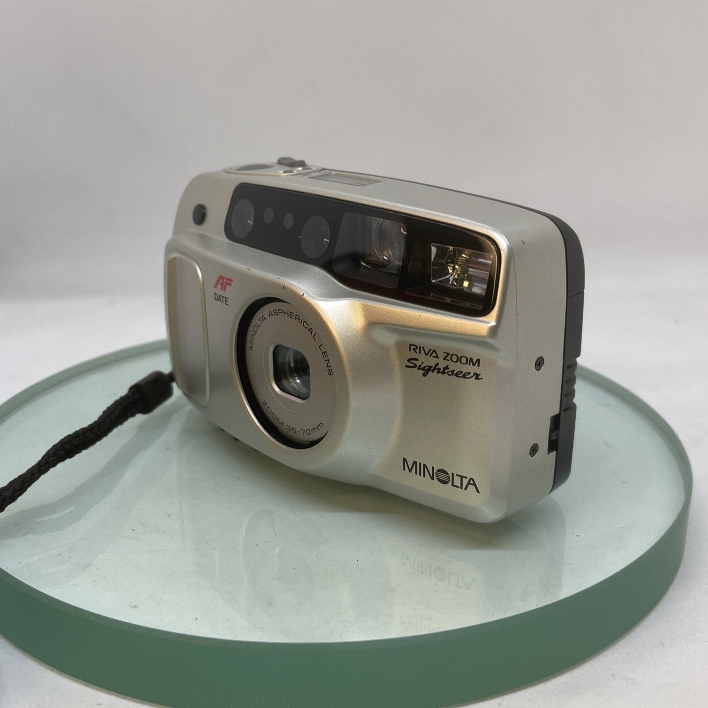 Minolta Riva Zoom Sightseen Point&Shoot 35-70mm Tested, Cased #4822