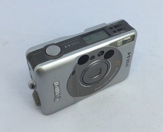 Canon IXUS L1 APS compact film camera in silver. + original case,FULLY TESTED3191
