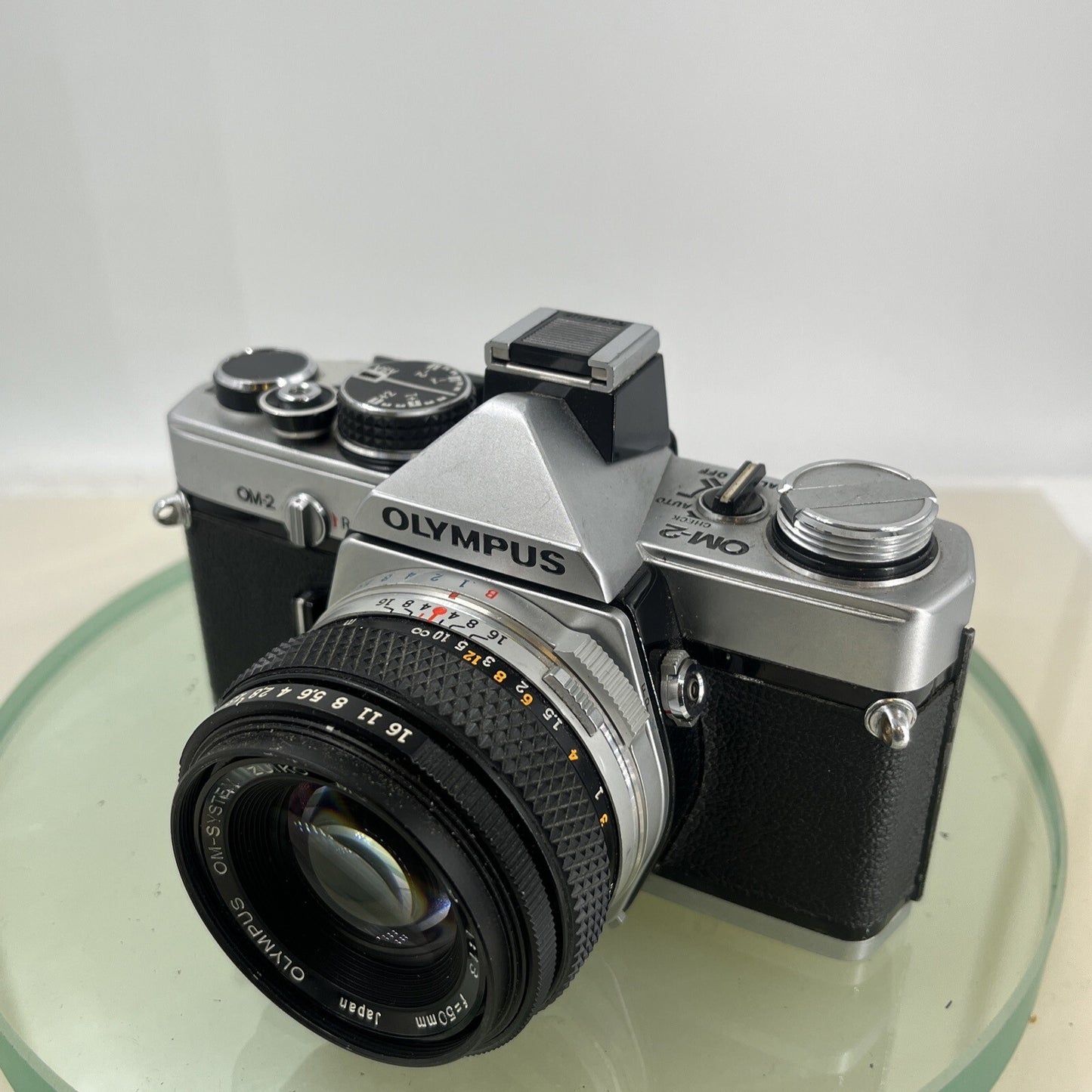 Olympus OM-2 35mm SLR camera body & Hotshoe 2 50mm 1:1.8 TESTED  #8842