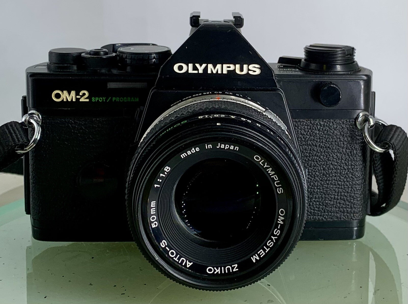 Olympus OM-2 Spot / Program SLR Camera + Olympus Zuiko  50mm f1.8 TESTED  #3131