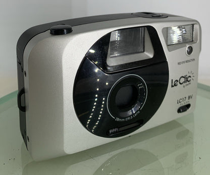 LECLIC BY CONCORD LC17 BV FLASH SILVER COMPACT FILM CAMERA TESTED - 6030