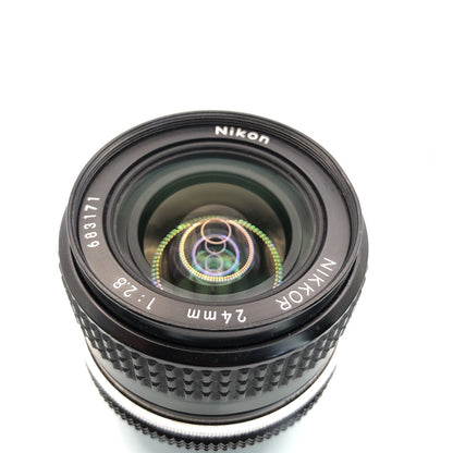 Nikon Nikkor 24mm f2.8 AIS Super Sharp Lens Mint Tested  WIDE LENS.  6239