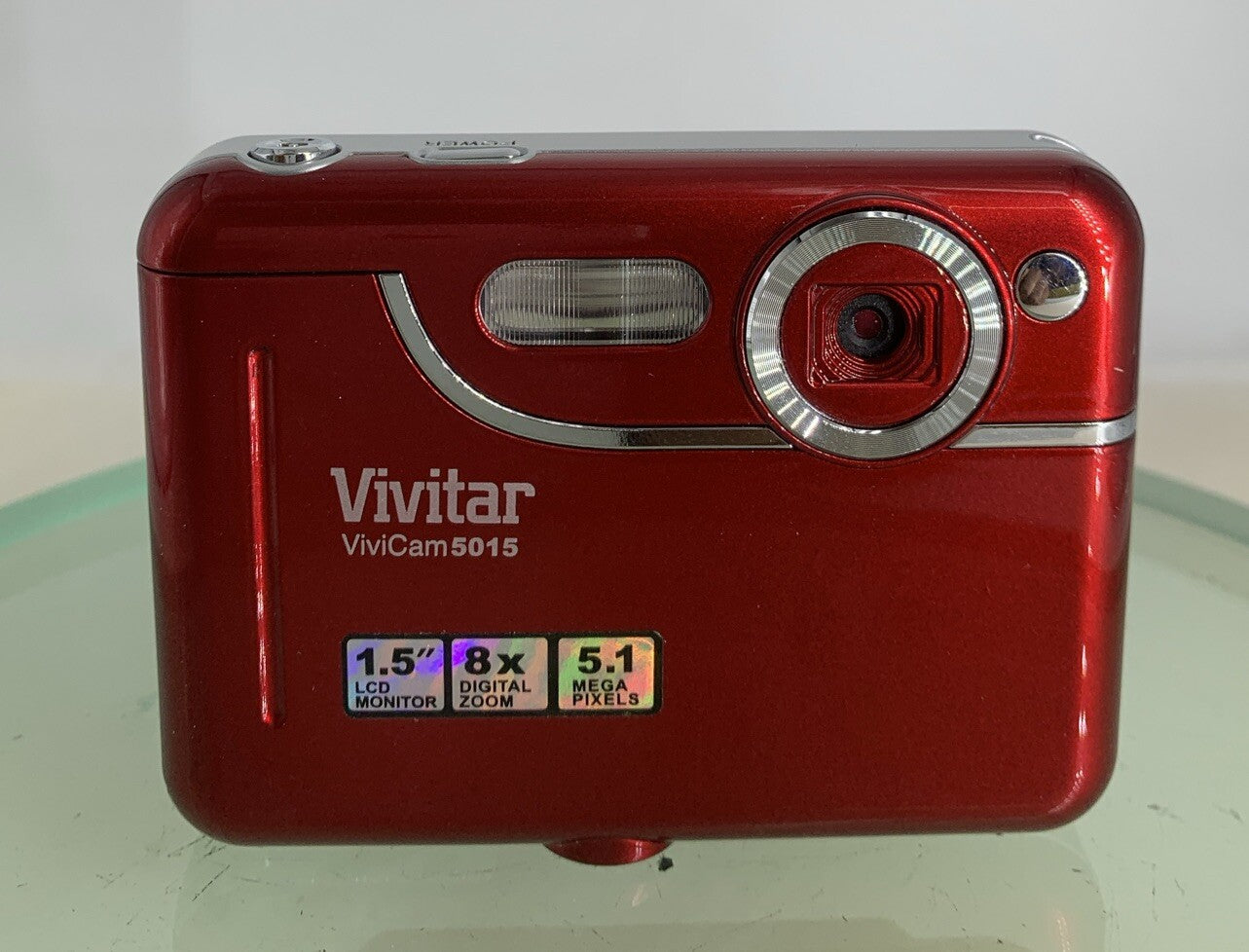 Vivitar Vivicam 5015 Camera RED With Case NOCHARGER GOOD CONDITION- TESTED - 9941