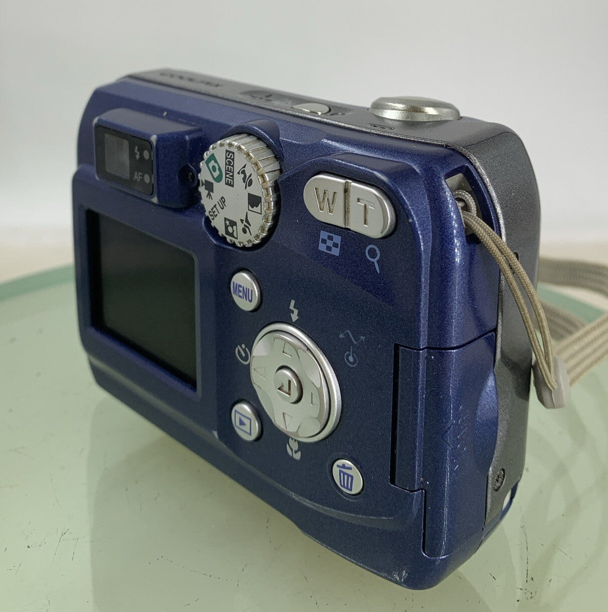 Nikon Coolpix 3200 DIGITAL CAMERA BLUE WITH COVER +WIRE NO CARD TESTED - 7646