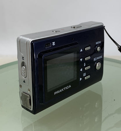Praktica DC Slim 315 3.1MP Compact Digital Camera BLUE+COVER+WIRE TESTED - 8695