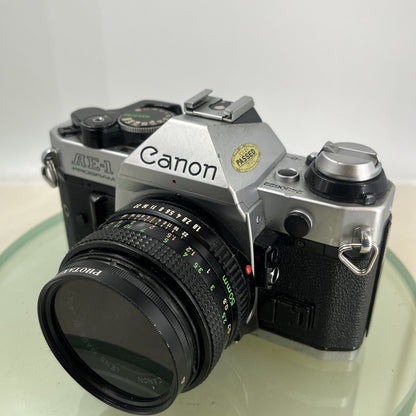 Canon AE-1 Program 35mm SLR Film Manual Camera + Canon 50mm F/1.8 FD Lens +# 8812