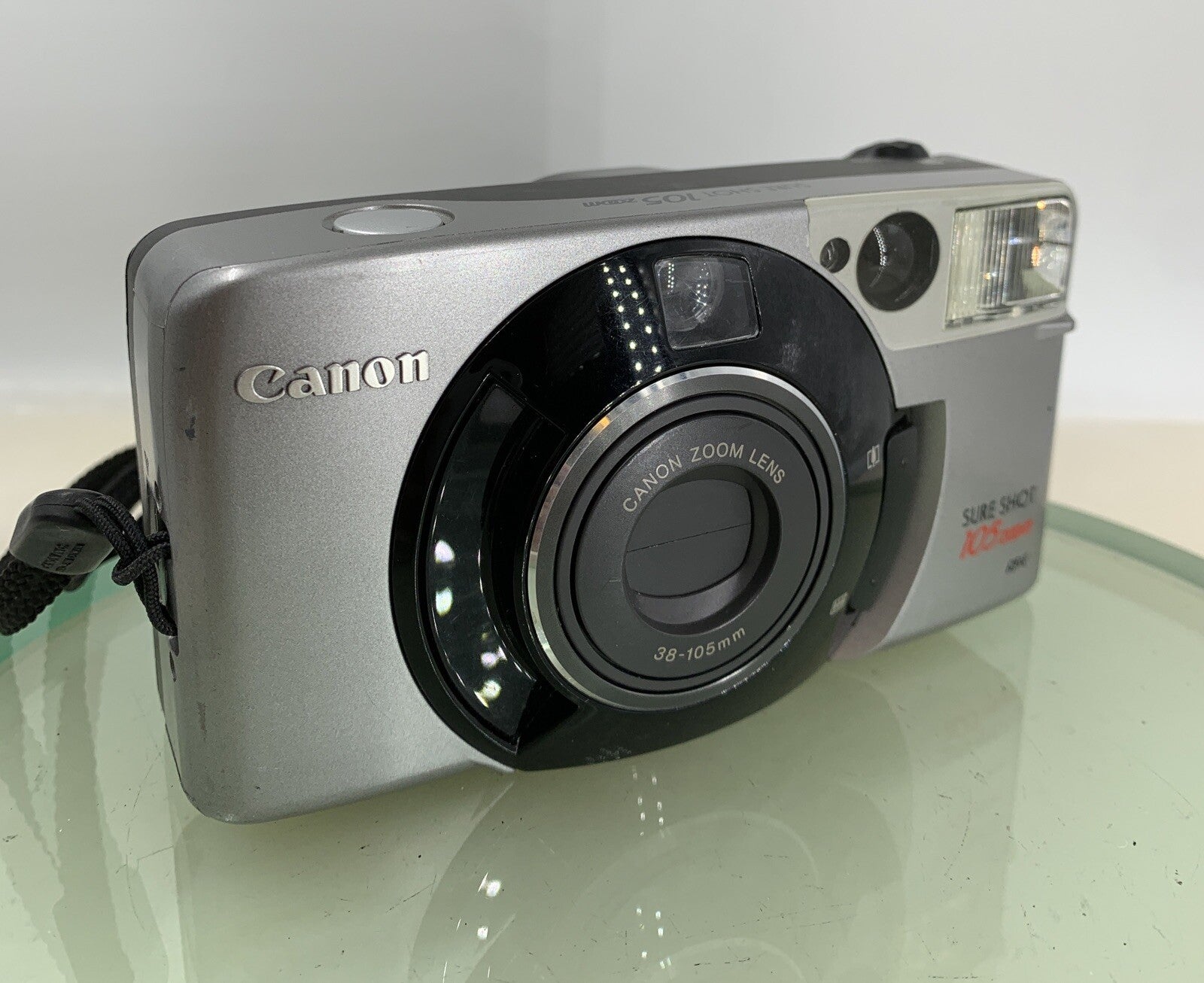 Canon SureShot 105 Zoom 35mm Film Point and Shoot Camera Silver Tested - 8440