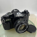 Canon AE-1 Program 35mm SLR Film Manual Camera BLACK+Canon 50mm F/1.8 FD Lens7570