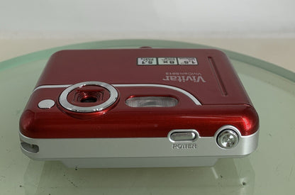 Vivitar Vivicam 5015 Camera RED With Case NOCHARGER GOOD CONDITION- TESTED - 9948