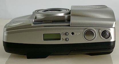 Olympus Superzoom 100G 35mm Film Point & Shoot Camera + SILVER + TESTED - 2946