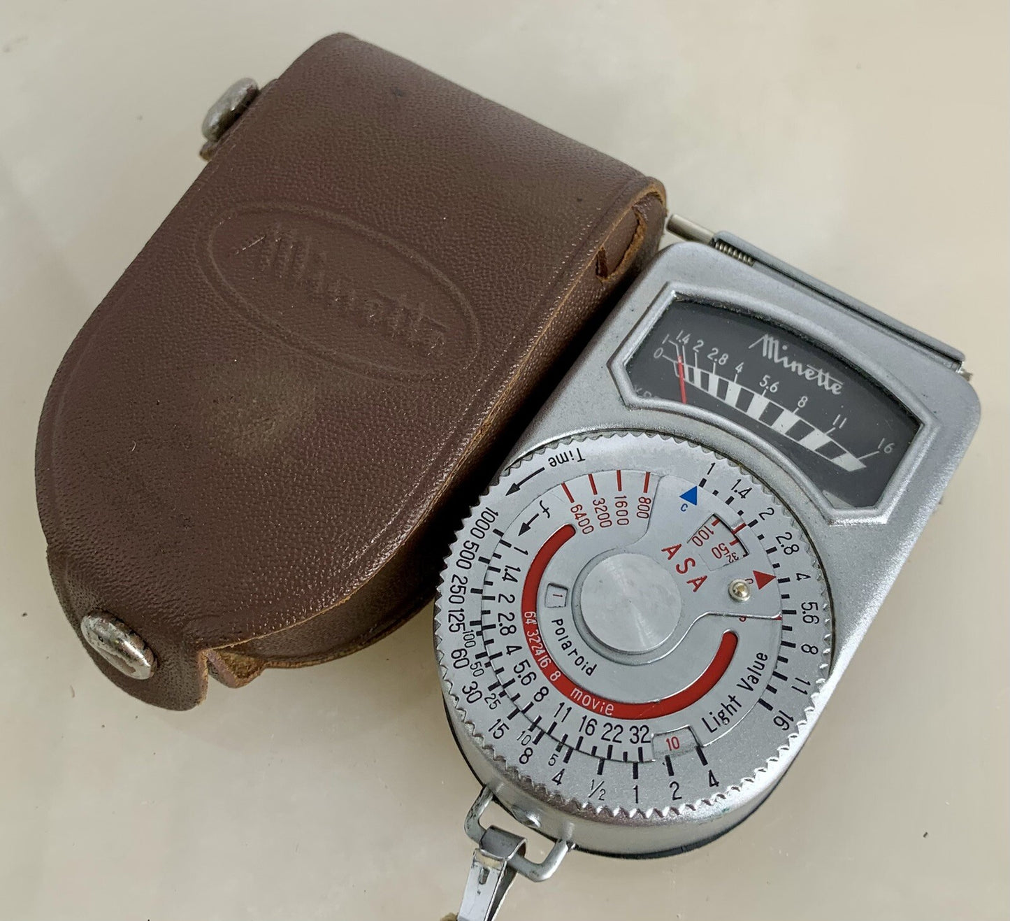 Minette Type IX Electric Exposure Meter + Case + Good Condition - 5450