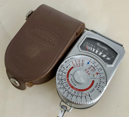Minette Type IX Electric Exposure Meter + Case + Good Condition - 5450