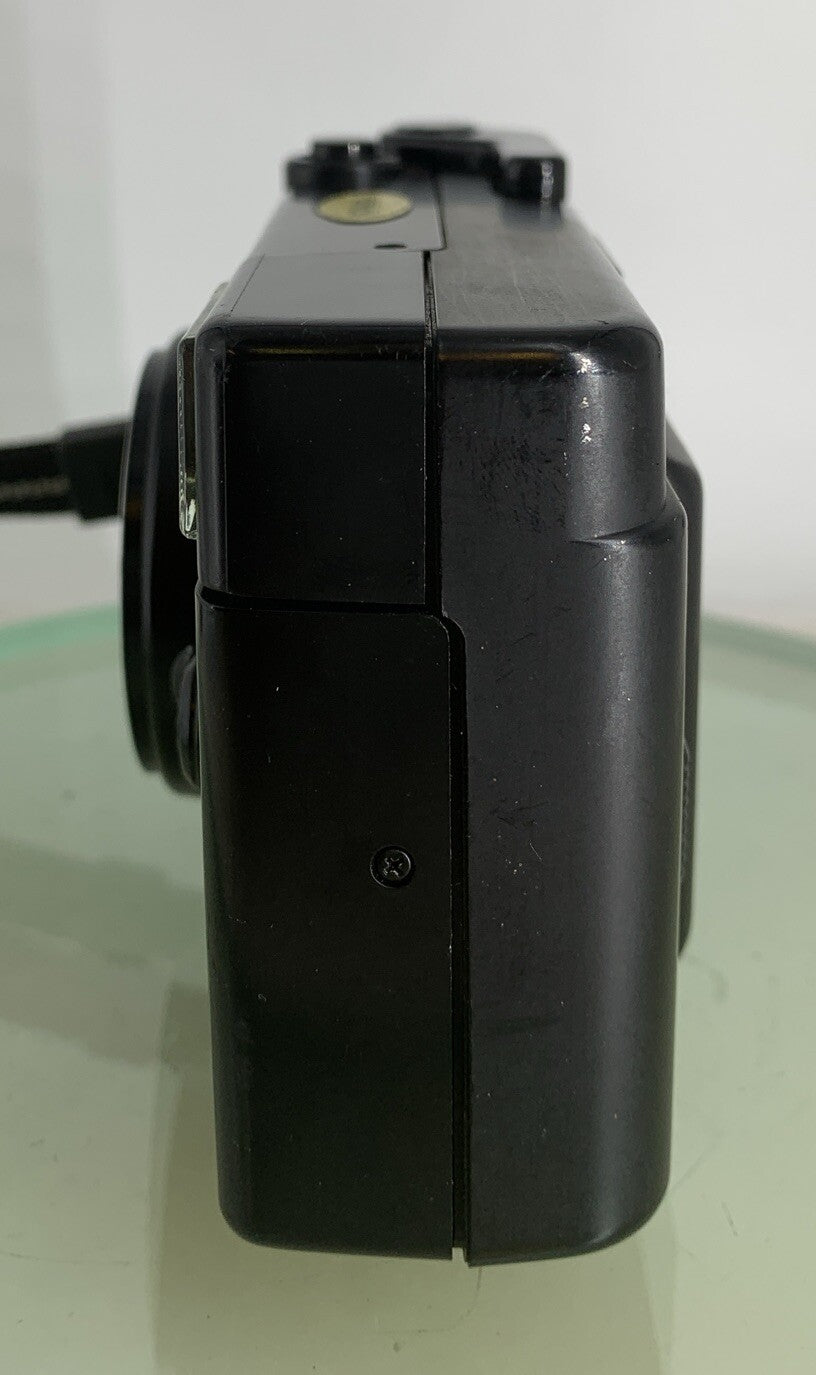 Konica EFJ 35MM AUTODATE BLACK POINT AND SHOOT FILM CAMERA BLACK TESTED - 8243