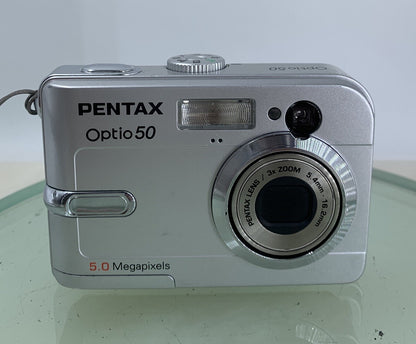 Pentax Optio 50 5.0MP COMPACT DIGITAL CAMERA WITHOUT CHARGER- Tested - 3391