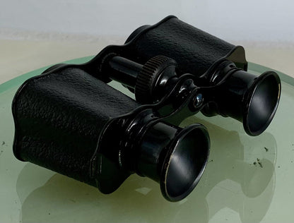 Old Vintage Dumont Binocular+All Black With Leather Case+Good Condition - 3563