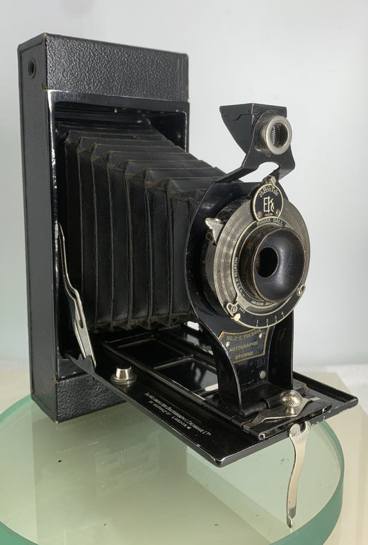 Kodak No.2CFolding Autographic Brownie. 1913. ANTIQUE Kodak. SHUTTER WORK #420