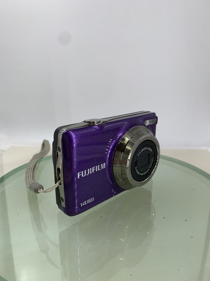 Fujifilm COMPACT Digital Camera FinePix JV300 14.0MP PURPLE + WIRE TESTED - 7842