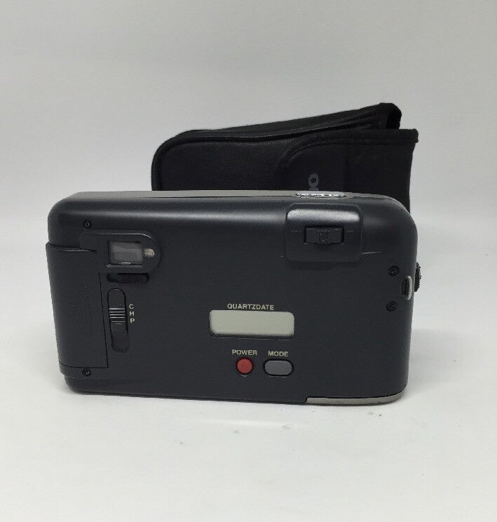 OLYMPUS NEWPIC ZOOM 90 QUARTZ DATE APS FILM CAMERA TESTED + CASE  #2884