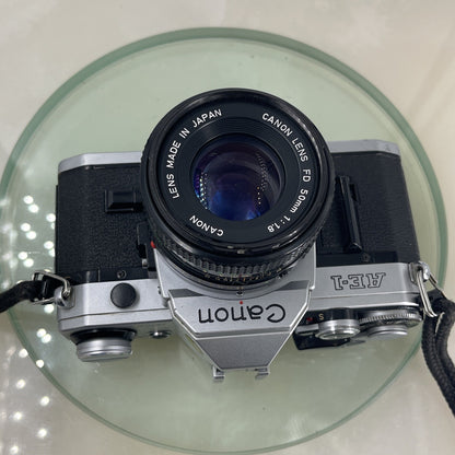 Canon AE-1  35mm SLR Film Manual Camera + Canon 50mm F/1.8 FD Lens Like A-1 #6227