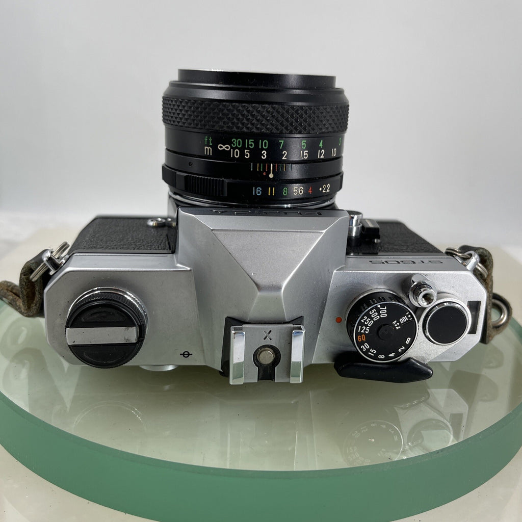 VINTAGE FUJICA ST605N SLR CAMERA WITH  FUJINON 55MM LENS+BOX TESTED. JAPAN #6288