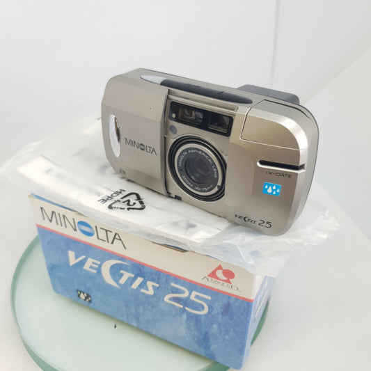 MINOLTA VECTIS 25 IX-DATE APS FILM CAMERA WITH 30-75MM ASPHERICAL LENS #5740