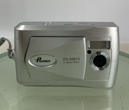 Premier DS-3081S 3.0MP DIGITAL CAMERA SILVER NO CARD NO CHARGER TESTED - 2401