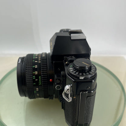 BEAUTIFUL Canon A-1 35mm SLR Camera Body+ FD 50mm f/1.8 FULLY WORKING #8748