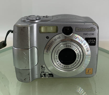 Panasonic LUMIX DMC-LC80 5.0MP COMPACT  DIGITAL CAMERA NO CARD TESTED - 3411