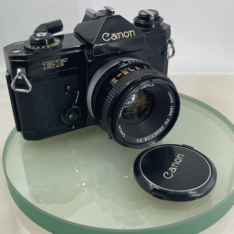 Canon EF SLR Film Camera with 50mm f1.8 lens S.C TESTED WORKS AS IT SHOULD  #472
