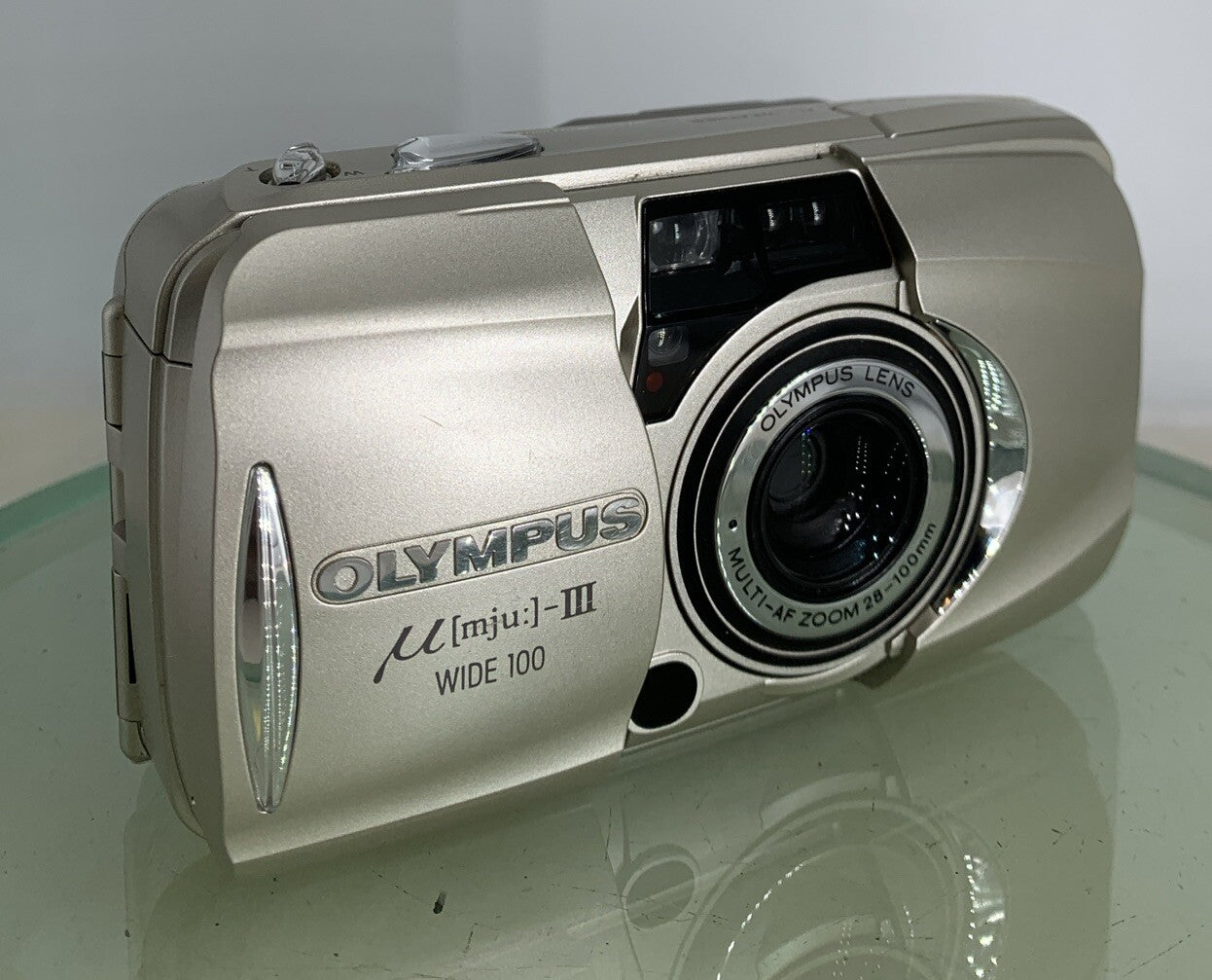 Olympus µmju:-III Zoom Wide 100 - 35mm Compact Film Camera Silver Point & Shoot0