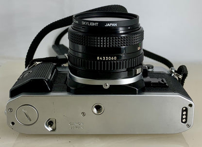 Canon AE-1 Program 35mm SLR Film Manual Camera + Canon 50mm F/1.8 FD Lens # 3048