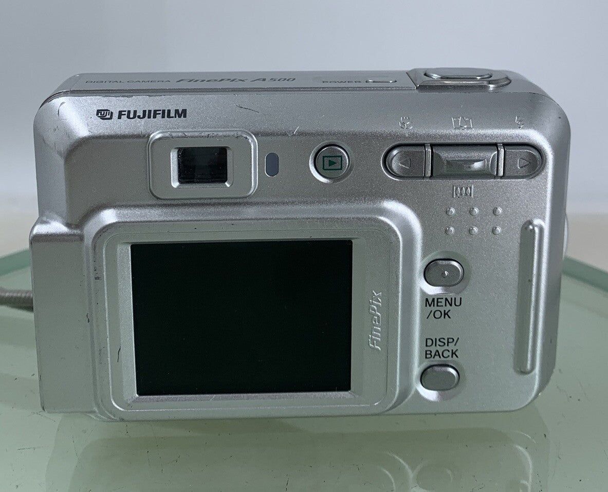 Fujifilm FinePix Digital Camera A500 5.1MP SILVER NOCARD NO CHARGER TESTED - 5755