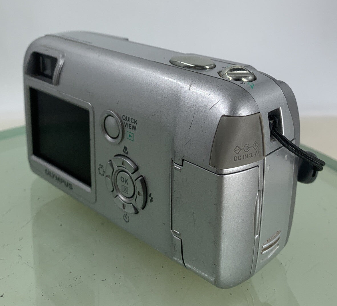 Olympus Digital Camera Camedia C-460 Zoom 4.0MP Silver WITH COVER Tested - 1016