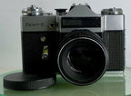 Very Rare ZENIT E POINT AND SHOOT FILM CAMERA+HELIOS-44-2 LENS+SILVER+TESTED-1561