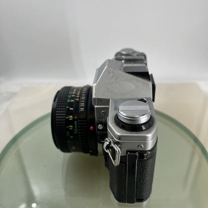 Canon AE-1  35mm SLR Film Manual Camera + Canon 50mm F/1.8 FD Lens Like A-1 #74810
