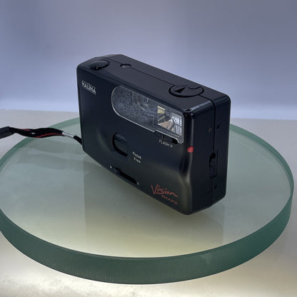 HALINA VISION SNAPZ 35mm Film PnS Point and Shoot Camera & Case #4753