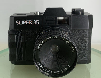 SUPER 35 POINT AND SHOOT FILM CAMERA BLACK VINTAGE GOOD CONDITION TESTED - 7301