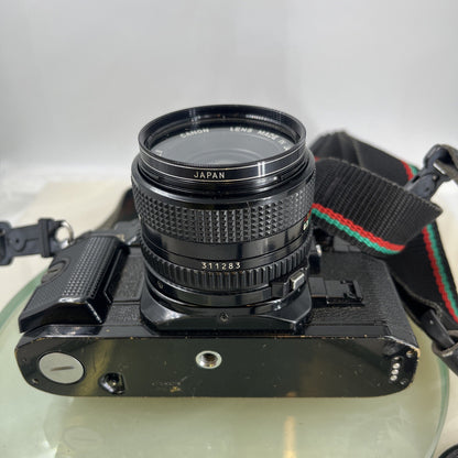 BEAUTIFUL Canon A-1 35mm SLR Camera Body+ FD 50mm f/2.8 FULLY WORKING #7586