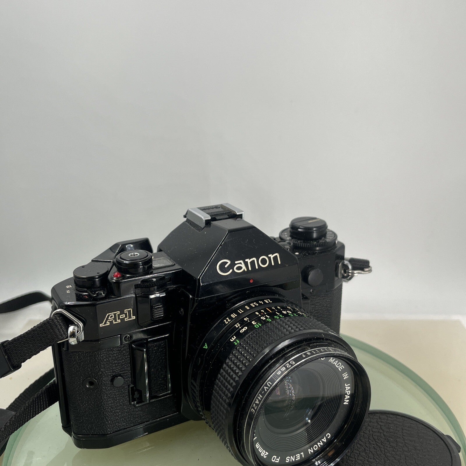 BEAUTIFUL Canon A-1 35mm SLR Camera Body+ FD 28mm f/2.8 Olympic FULLY WORKING3720